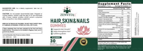 Zenvitax | Hair Skin & Nails Gummies Adult - Image 4